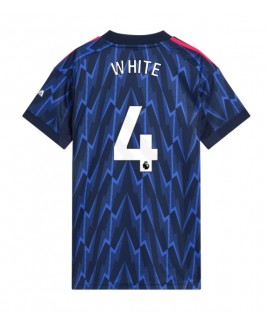 Günstige Arsenal Ben White #4 Auswärtstrikot Damen 2025-26 Kurzarm